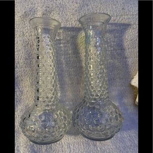 VTG EO Brody Clear Glass Hobnail Bubble Bottom
Bud Vase 7.75" Cottagecore
